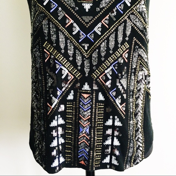 Express sequin embellished Aztec tribal tank top - Picture 2 of 8